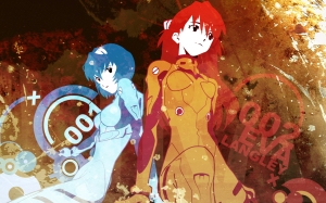 Ayanami Rei and Soryu Asuka Langley
